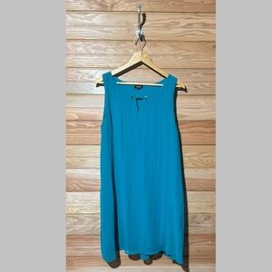 Tacera Teal Sleeveless Dress